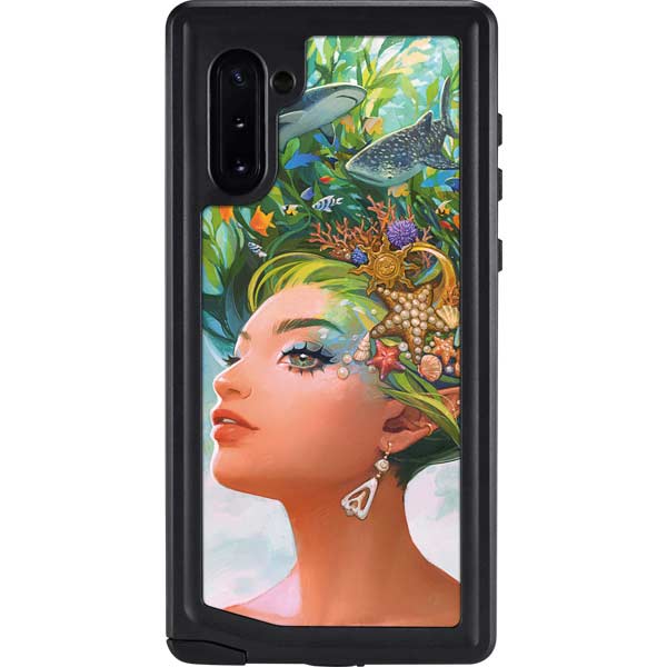 Mermaid with Sea Stars in Her Hair by Ivy Dolamore Galaxy Cases