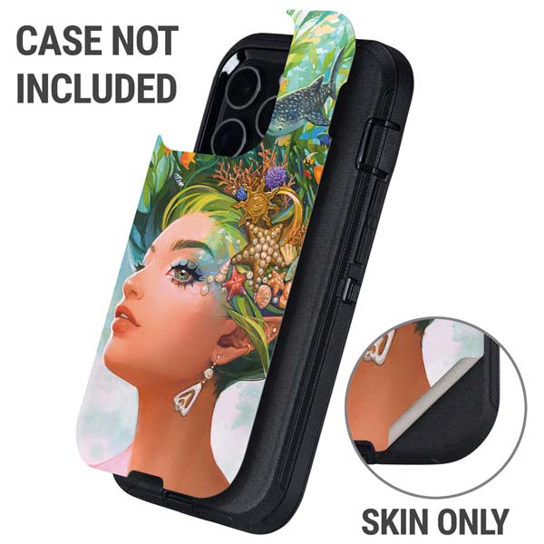 Mermaid with Sea Stars in Her Hair by Ivy Dolamore Otterbox Defender iPhone Skin