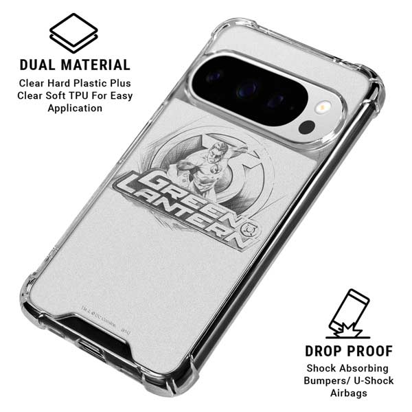 DC Comics Green Lantern Sketch Art Action Pose Google Pixel 10 Pro Clear Case