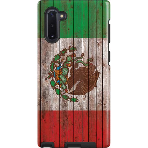 Mexican Flag Dark Wood Galaxy Cases