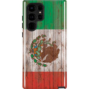 Mexican Flag Dark Wood Galaxy Cases