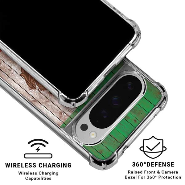 Mexican Flag Dark Wood Google Pixel 10 Pro XL Clear Case