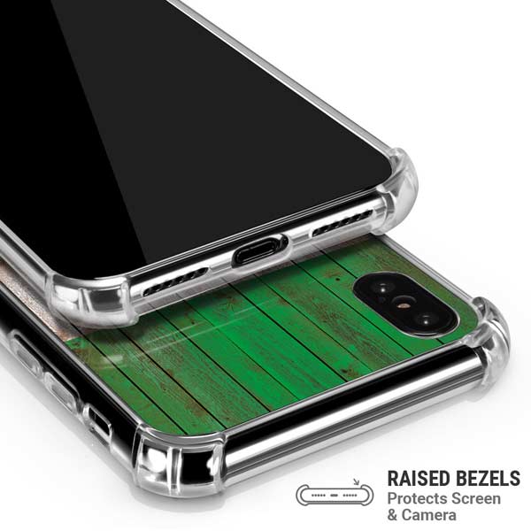 Mexican Flag Dark Wood iPhone X/XS Clear Case