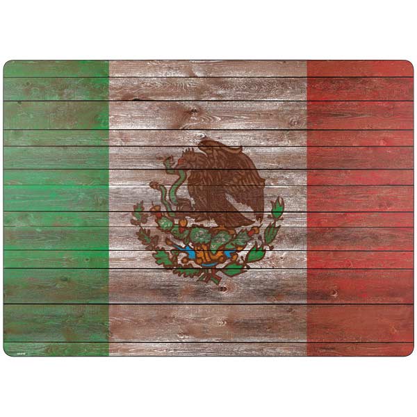 Mexican Flag Dark Wood Surface Laptop 7 13.8in Skin