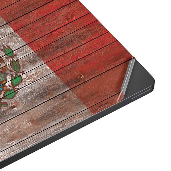 Mexican Flag Dark Wood Surface Laptop 7 13.8in Skin