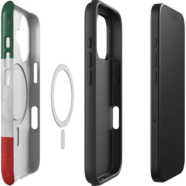 Mexico Flag Distressed iPhone 16 Magsafe Impact Case