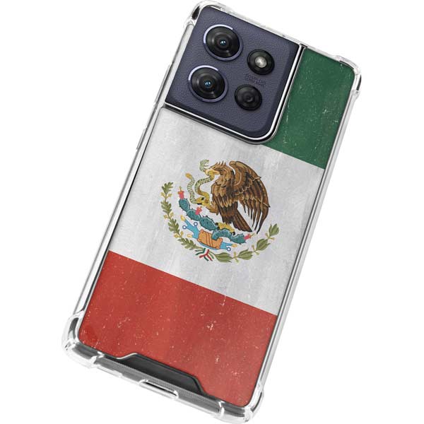 Mexico Flag Distressed Moto G Power 5G (2025) Clear Case
