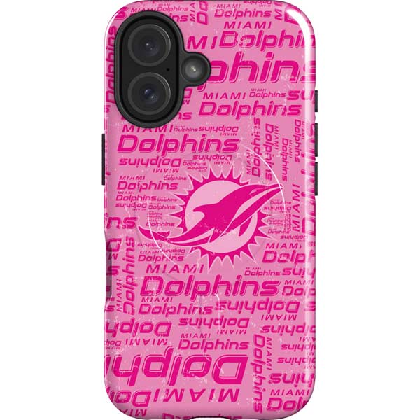 NFL Miami Dolphins - Blast Pink iPhone 16 Magsafe Impact Case