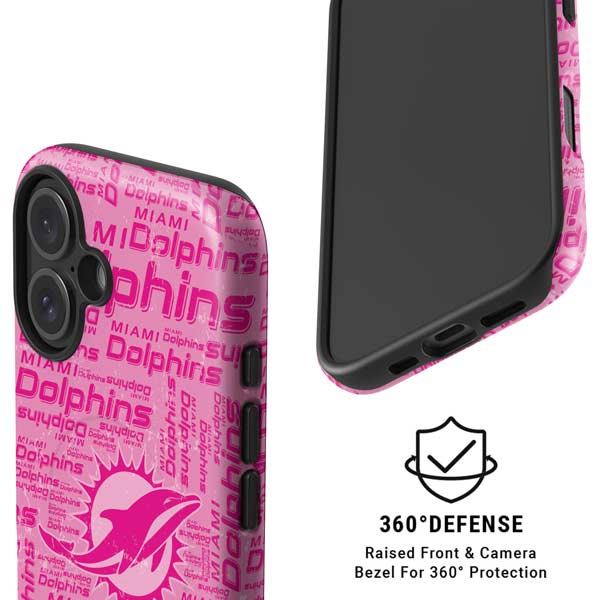 NFL Miami Dolphins - Blast Pink iPhone 16 Magsafe Impact Case