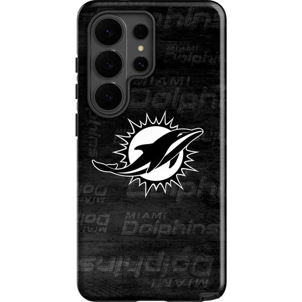 NFL Miami Dolphins Black & White Galaxy S26 Ultra Impact Case