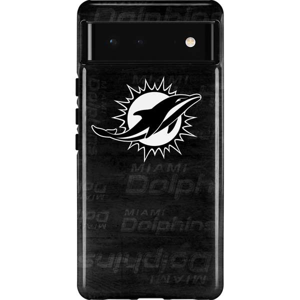 NFL Miami Dolphins Black & White Pixel Cases