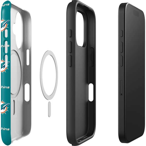 NFL Miami Dolphins Blitz Series iPhone 16 Magsafe Impact Case