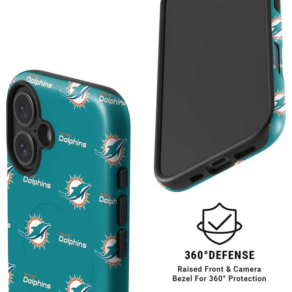 NFL Miami Dolphins Blitz Series iPhone 16 Magsafe Impact Case