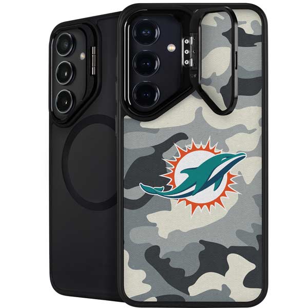NFL Miami Dolphins Camo Galaxy S26 Plus Kickstand Case