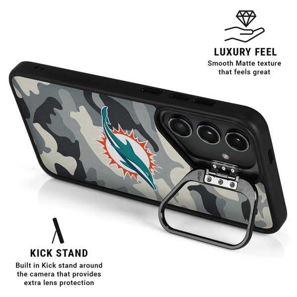 NFL Miami Dolphins Camo Galaxy S26 Plus Kickstand Case