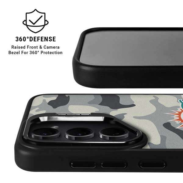 NFL Miami Dolphins Camo Galaxy S26 Plus Kickstand Case
