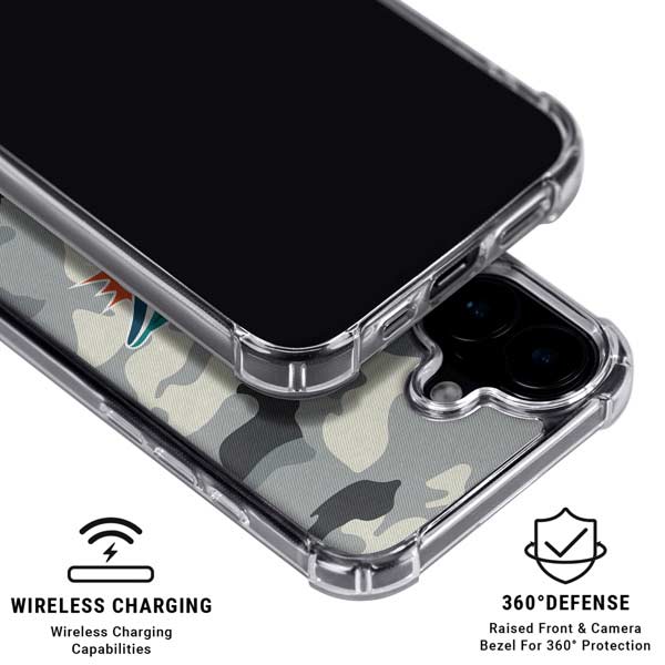 NFL Miami Dolphins Camo iPhone 16 MagSafe Case