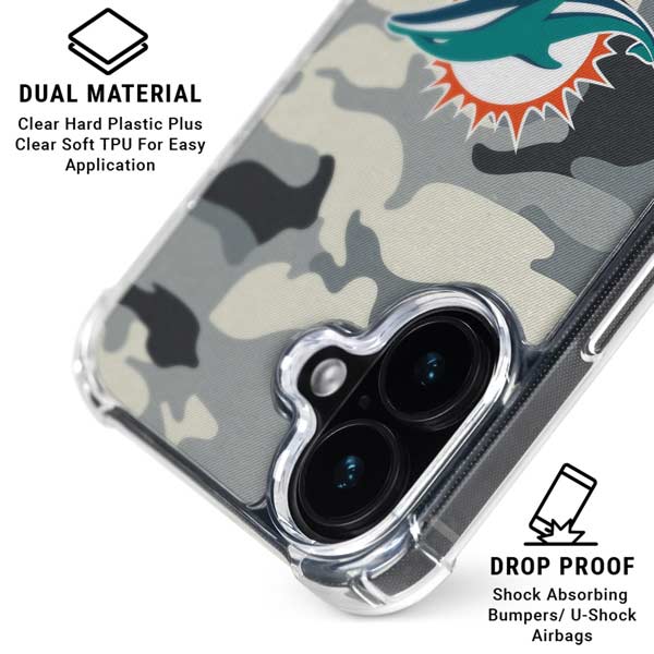 NFL Miami Dolphins Camo iPhone 17 MagSafe Case