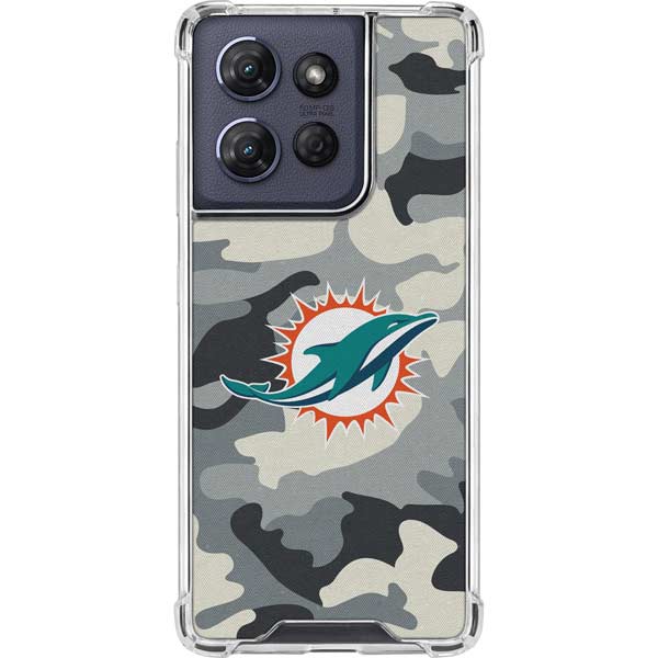 NFL Miami Dolphins Camo Moto G Play 5G (2025) Clear Case