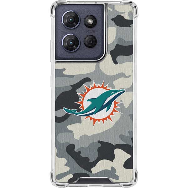 NFL Miami Dolphins Camo Moto G Power 5G (2025) Clear Case