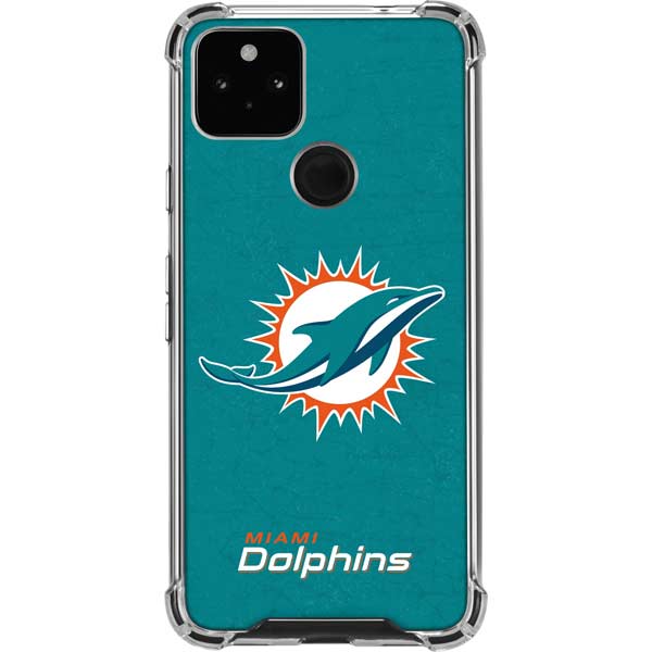 NFL Miami Dolphins Distressed- Aqua Pixel Cases