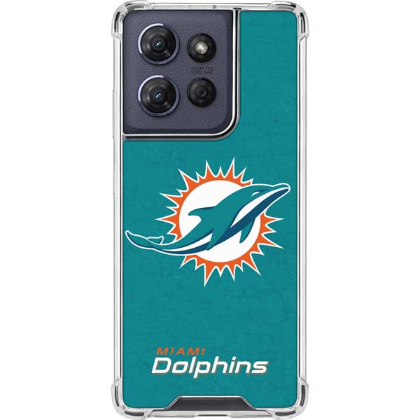 NFL Miami Dolphins Distressed- Aqua Moto G Play 5G (2025) Clear Case