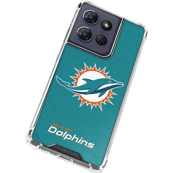 NFL Miami Dolphins Distressed- Aqua Moto G Play 5G (2025) Clear Case