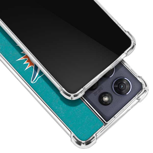 NFL Miami Dolphins Distressed- Aqua Moto G Play 5G (2025) Clear Case