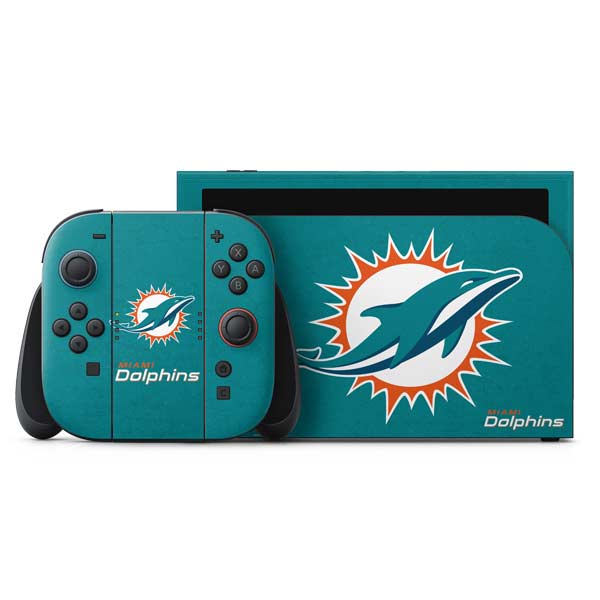 NFL Miami Dolphins Distressed- Aqua Nintendo Skins