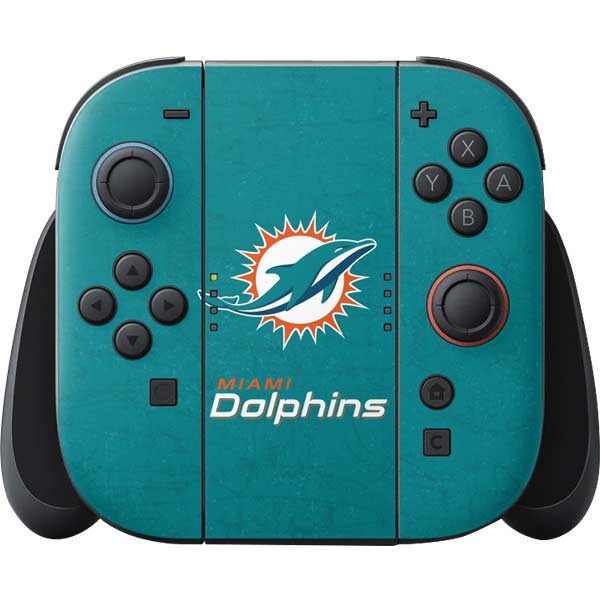 NFL Miami Dolphins Distressed- Aqua Nintendo Skins