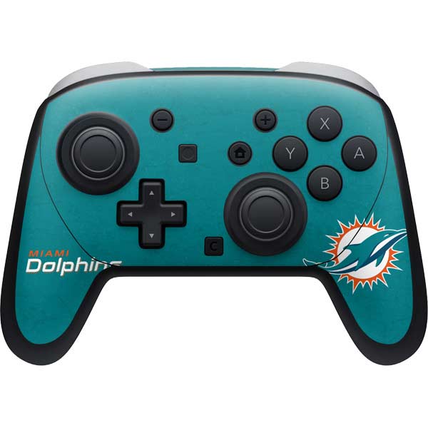 NFL Miami Dolphins Distressed- Aqua Nintendo Skins