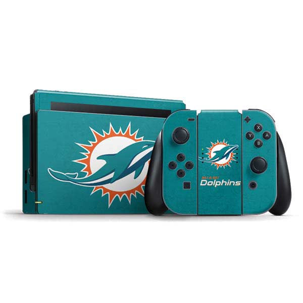 NFL Miami Dolphins Distressed- Aqua Nintendo Skins