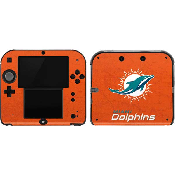 NFL Miami Dolphins Distressed- Orange Nintendo Skins