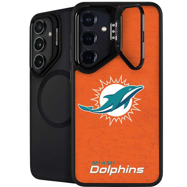 NFL Miami Dolphins Distressed- Orange Galaxy S26 Kickstand Case