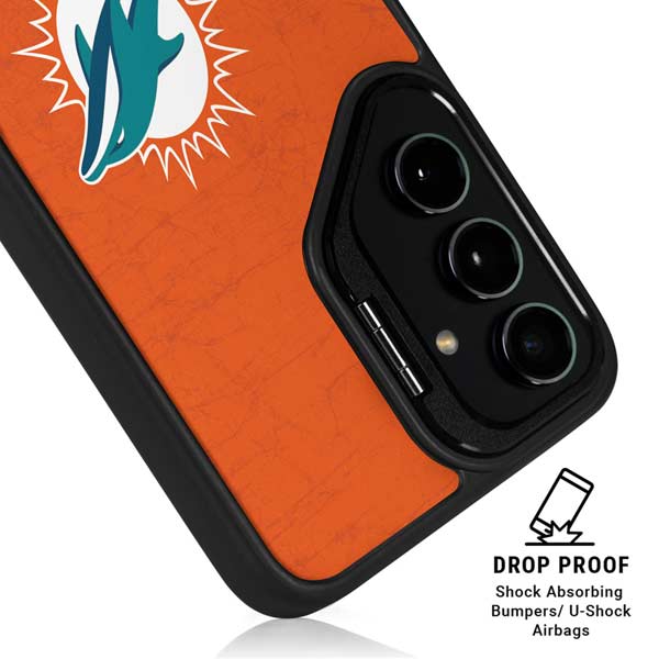 NFL Miami Dolphins Distressed- Orange Galaxy S26 Kickstand Case