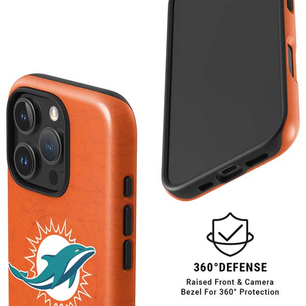 NFL Miami Dolphins Distressed- Orange iPhone 16 Pro Magsafe Impact Case