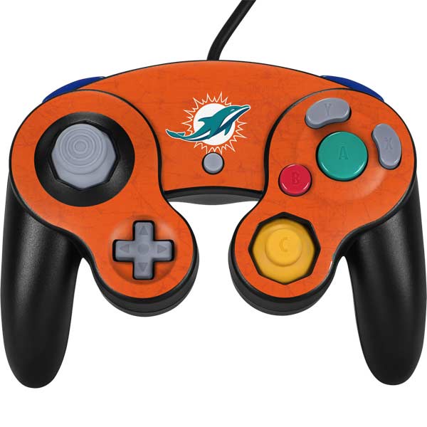 NFL Miami Dolphins Distressed- Orange Nintendo Skins