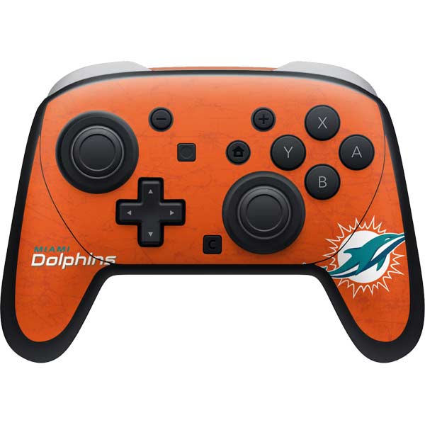 NFL Miami Dolphins Distressed- Orange Nintendo Skins