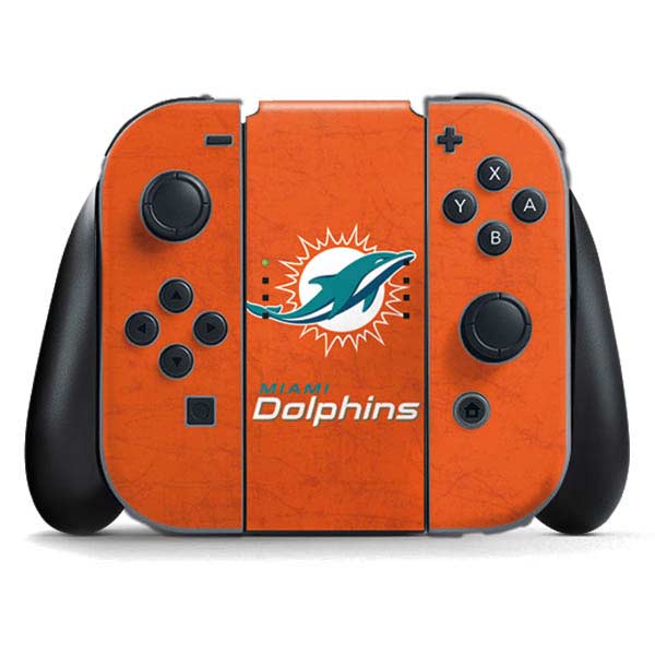 NFL Miami Dolphins Distressed- Orange Nintendo Skins
