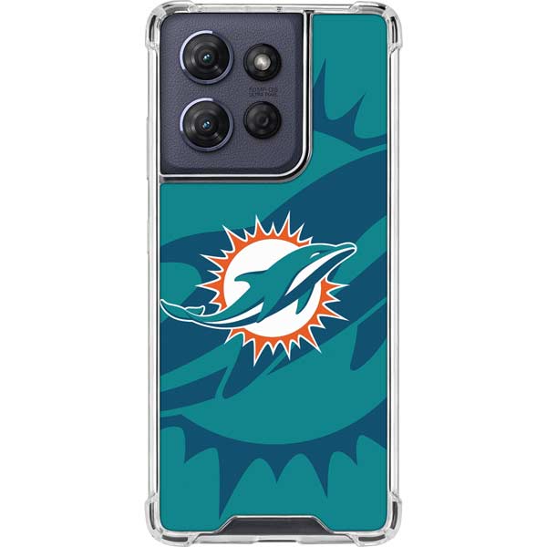 NFL Miami Dolphins Double Vision Moto G 5G (2025) Clear Case