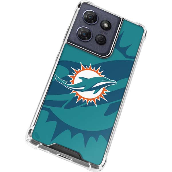 NFL Miami Dolphins Double Vision Moto G 5G (2025) Clear Case