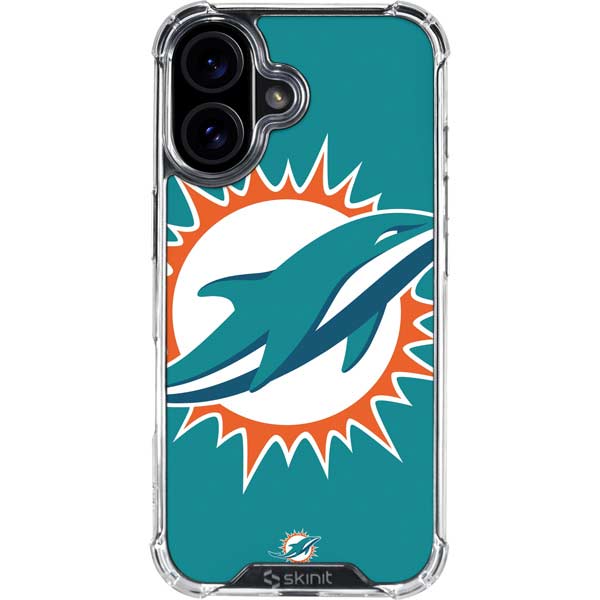 NFL Miami Dolphins Large Logo iPhone 17 Clear Case