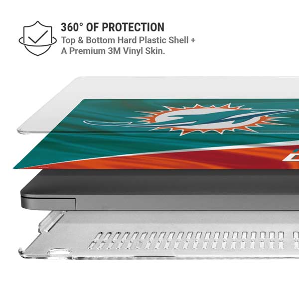 NFL Miami Dolphins MacBook Pro 14in (2021-24) Case plus Skin