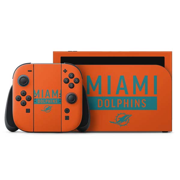 NFL Miami Dolphins Orange Performance Series Nintendo Skins