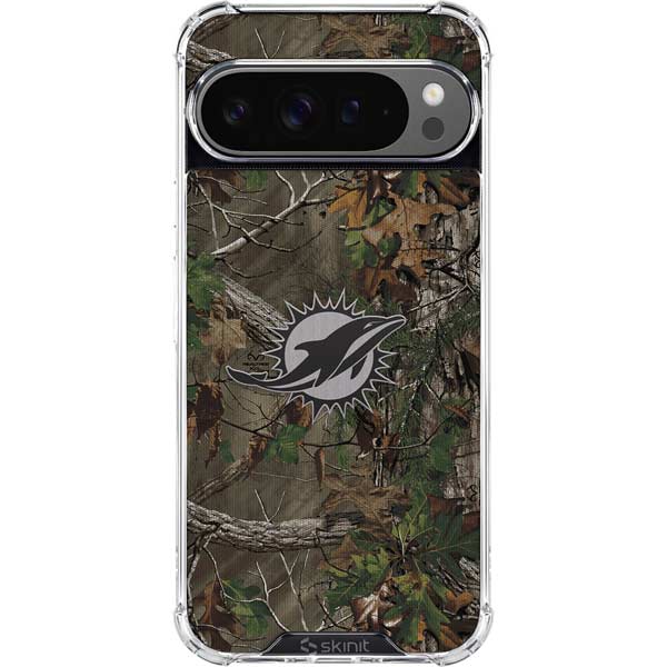 NFL Miami Dolphins Realtree Xtra Green Camo Google Pixel 10 Pro Clear Case