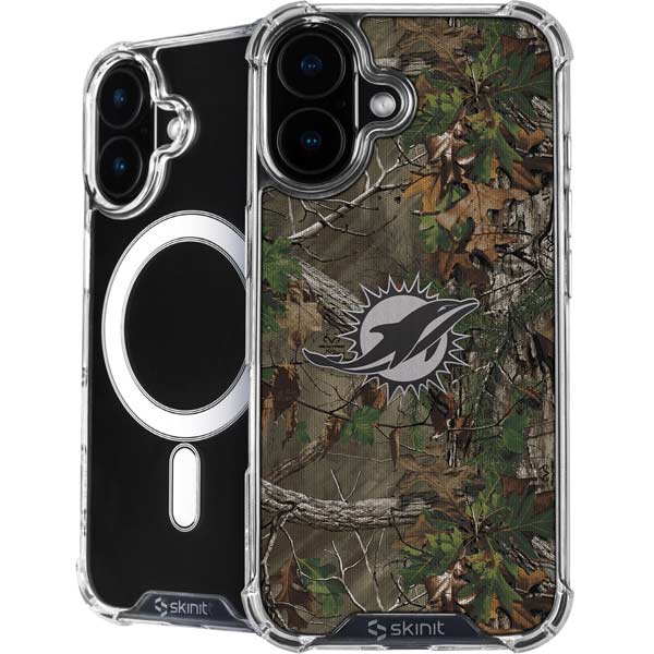 NFL Miami Dolphins Realtree Xtra Green Camo iPhone 17 MagSafe Case