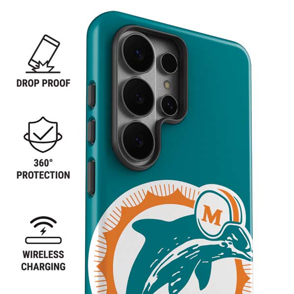 NFL Miami Dolphins Retro Logo Galaxy S26 Ultra Impact Case