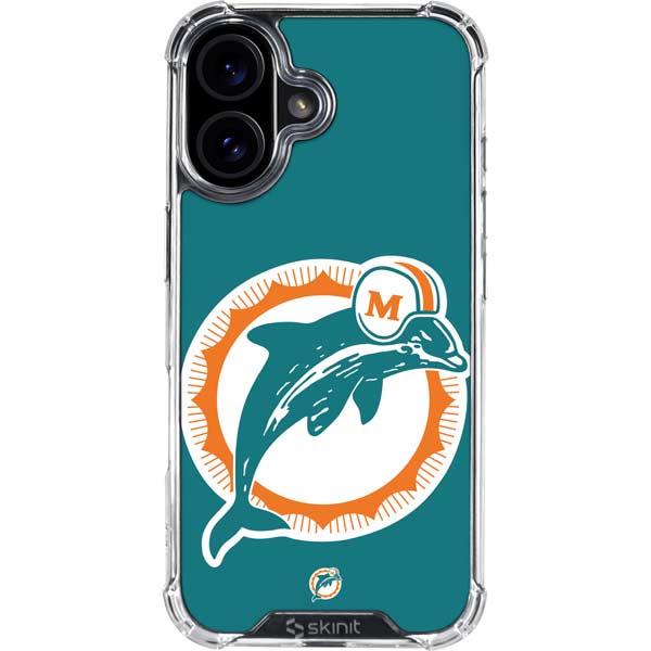 NFL Miami Dolphins Retro Logo iPhone 17 Clear Case