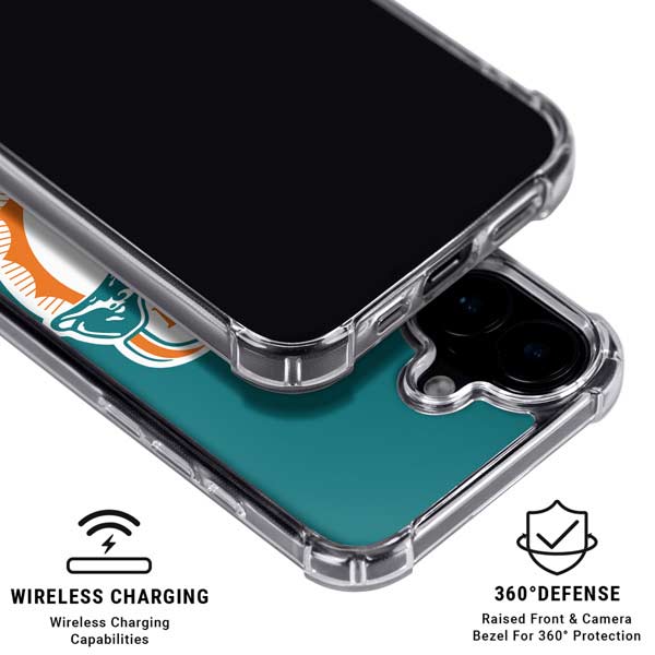 NFL Miami Dolphins Retro Logo iPhone 17 Clear Case