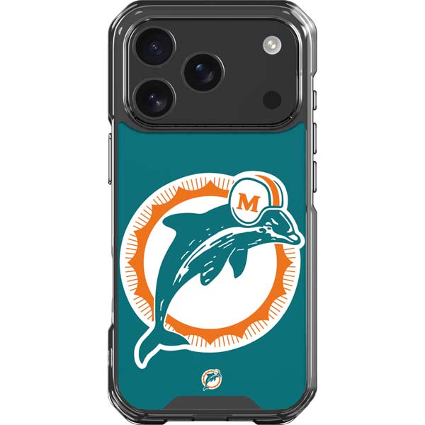 NFL Miami Dolphins Retro Logo iPhone 17 Pro Clear Case